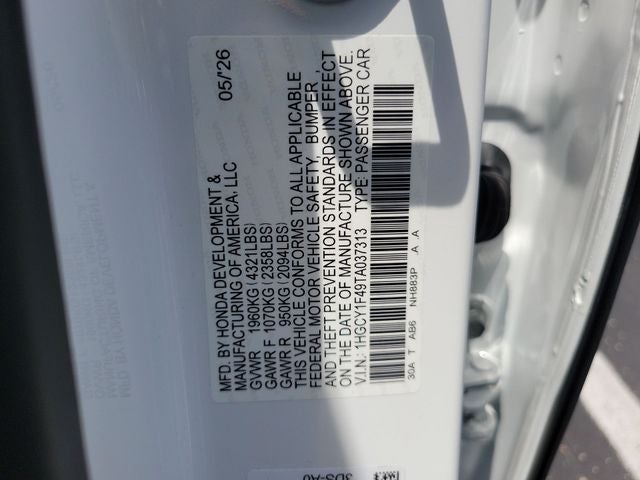 2026 Honda Accord SE