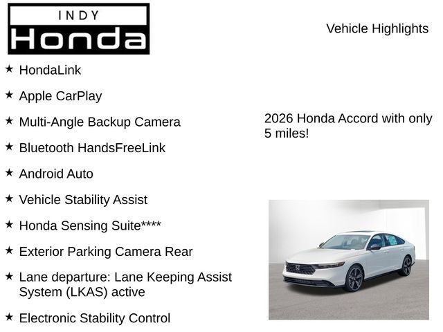 2026 Honda Accord SE