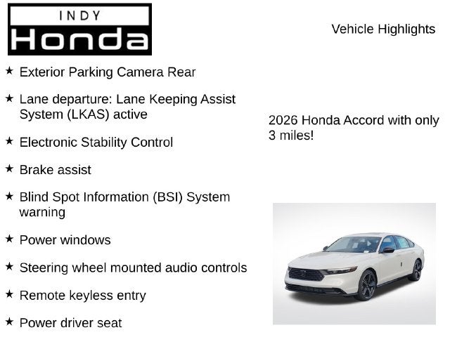 2026 Honda Accord SE