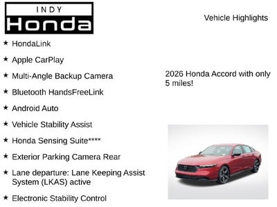 2026 Honda Accord SE