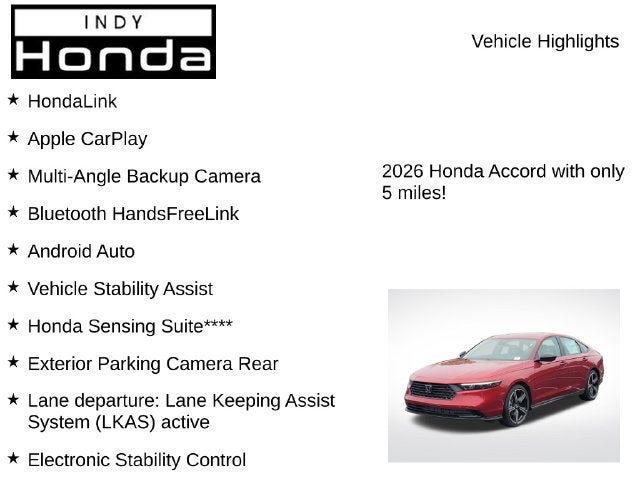 2026 Honda Accord SE
