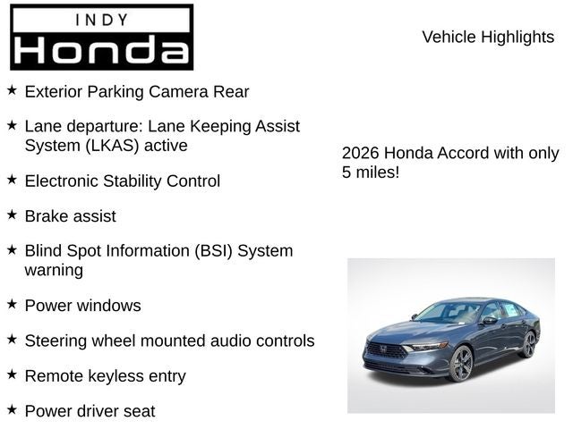2026 Honda Accord SE
