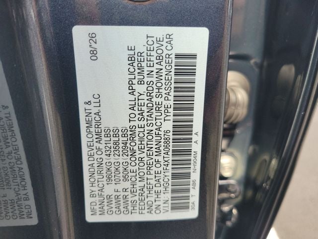 2026 Honda Accord SE