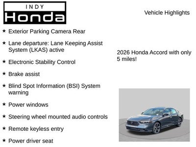 2026 Honda Accord SE