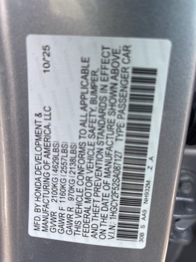 2025 Honda Accord Hybrid Sport