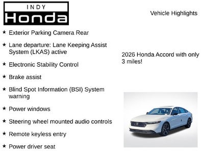2026 Honda Accord Hybrid Sport