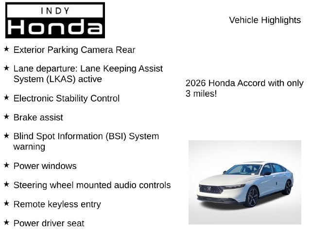 2026 Honda Accord Hybrid Sport
