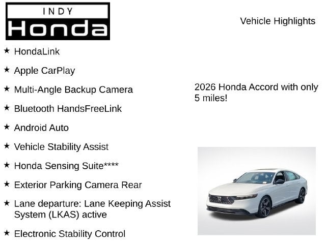 2026 Honda Accord Hybrid Sport