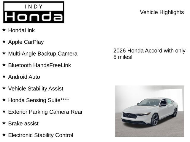 2026 Honda Accord Hybrid Sport