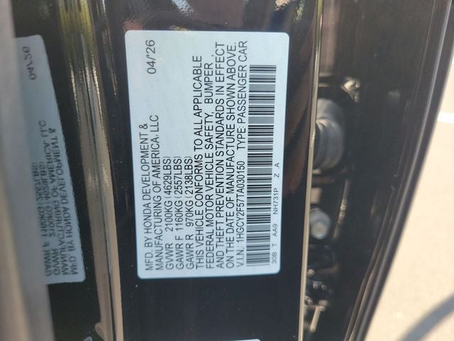 2026 Honda Accord Hybrid Sport