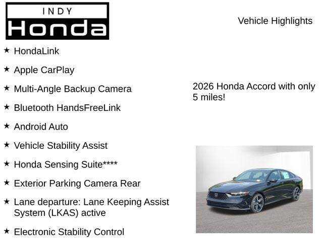 2026 Honda Accord Hybrid Sport