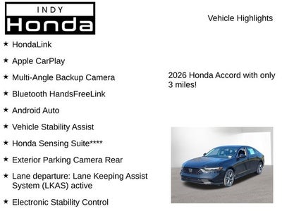2026 Honda Accord Hybrid EX-L