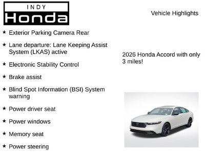 2026 Honda Accord Hybrid Sport-L