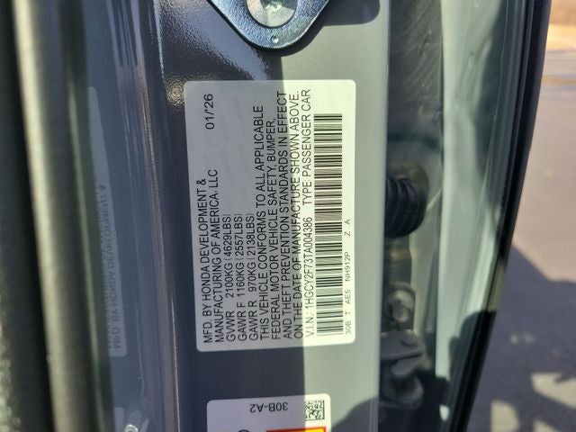 2026 Honda Accord Hybrid Sport-L