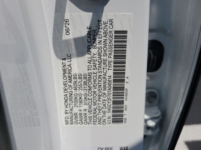 2026 Honda Accord Hybrid Sport-L
