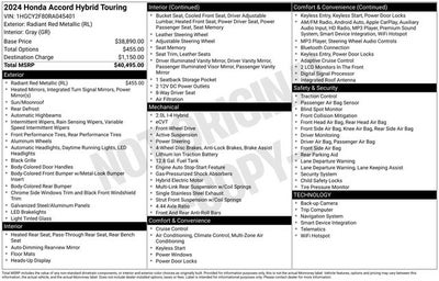 2024 Honda Accord Hybrid Touring