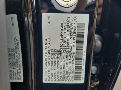 2026 Honda Accord Hybrid Touring