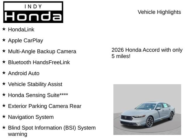 2026 Honda Accord Hybrid Touring