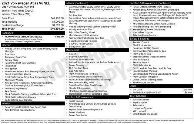 2021 Volkswagen Atlas SEL