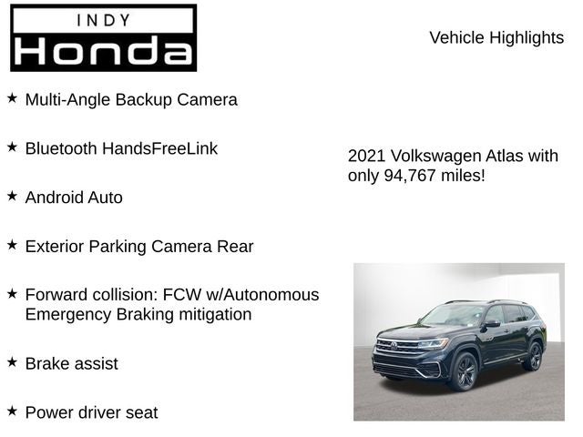 2021 Volkswagen Atlas 3.6L V6 SE w/Technology R-Line