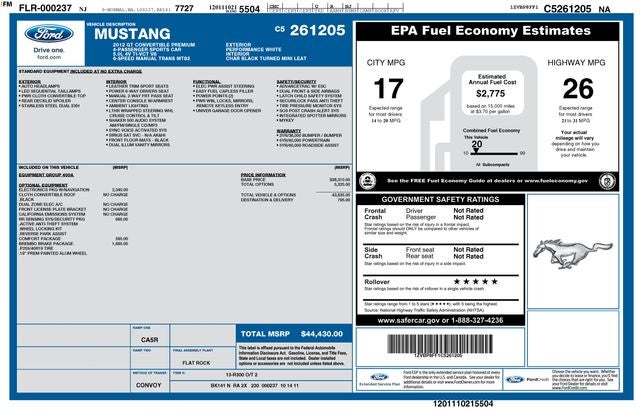 2012 Ford Mustang GT Premium