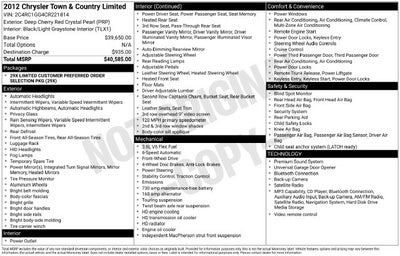 2012 Chrysler Town & Country Limited