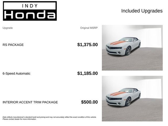 2012 Chevrolet Camaro 2LT 2LT