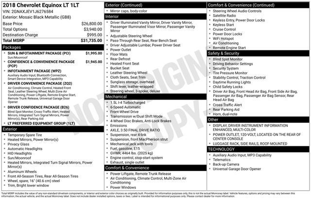 2018 Chevrolet Equinox LT