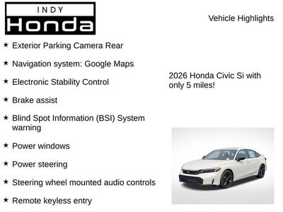 2026 Honda Civic Si Manual