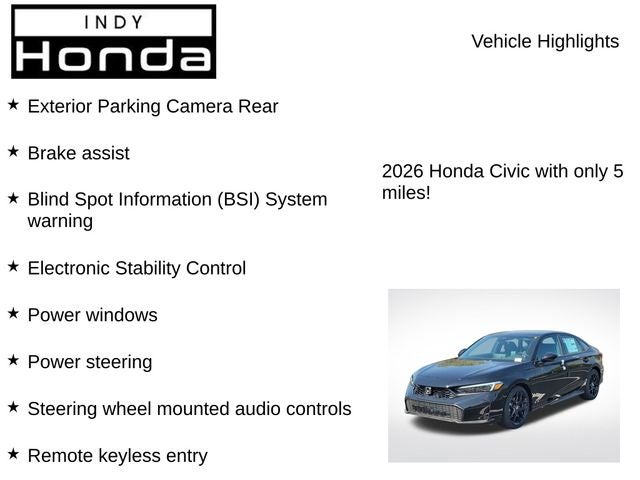 2026 Honda Civic Sport