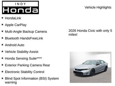 2026 Honda Civic Sport