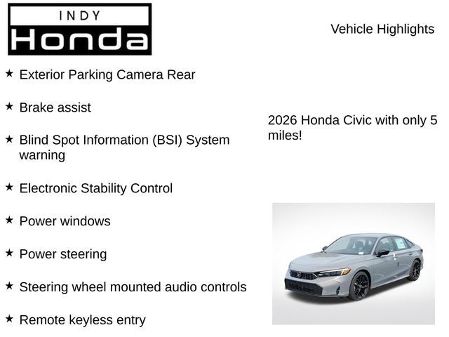 2026 Honda Civic Sport