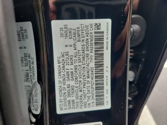 2026 Honda Civic Sport