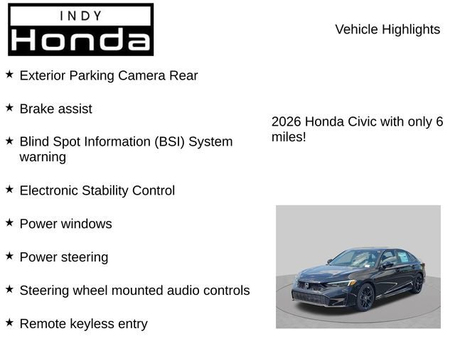 2026 Honda Civic Sport