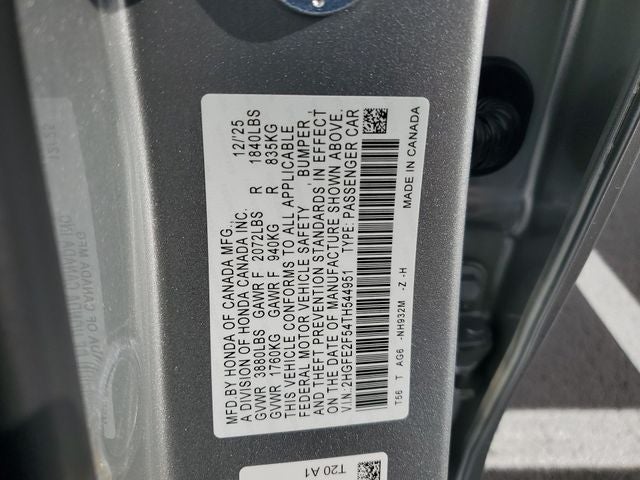 2026 Honda Civic Sport