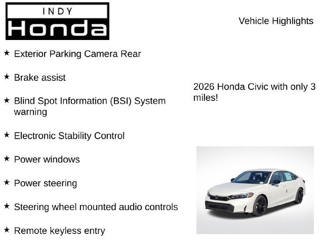 2026 Honda Civic Sport