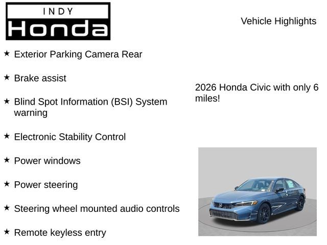 2026 Honda Civic Sport