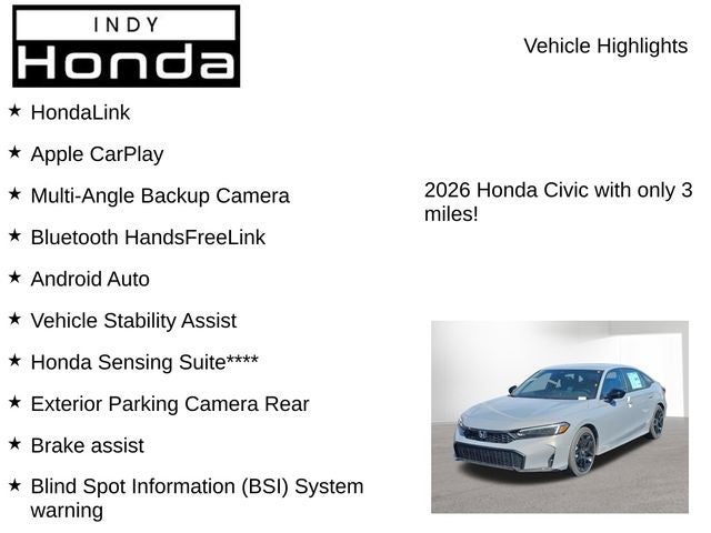 2026 Honda Civic Sport