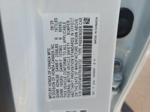 2026 Honda Civic Hybrid Sport