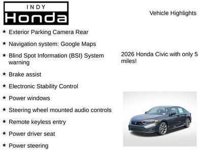 2026 Honda Civic Hybrid Sport Touring