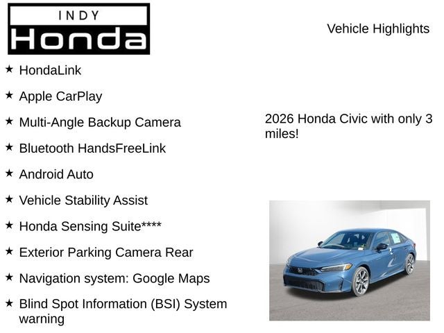 2026 Honda Civic Hybrid Sport Touring