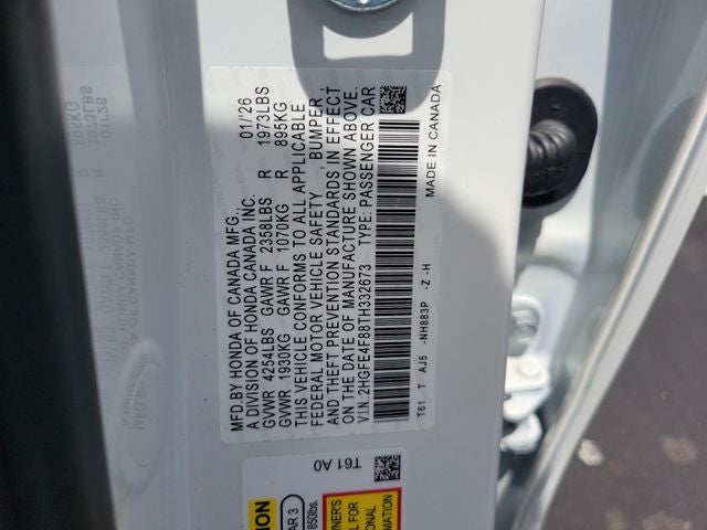 2026 Honda Civic Hybrid Sport