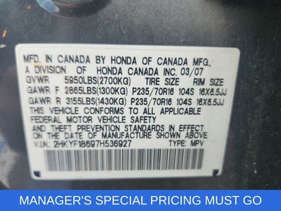 2007 Honda Pilot EX-L