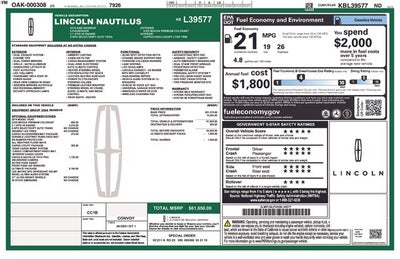 2019 Lincoln Nautilus Reserve