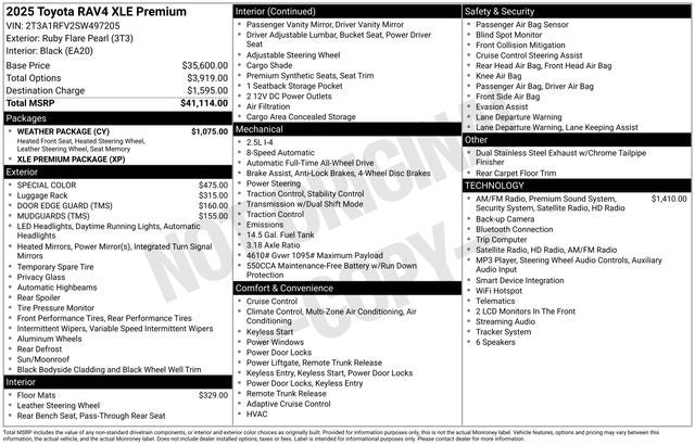 2025 Toyota RAV4 XLE Premium