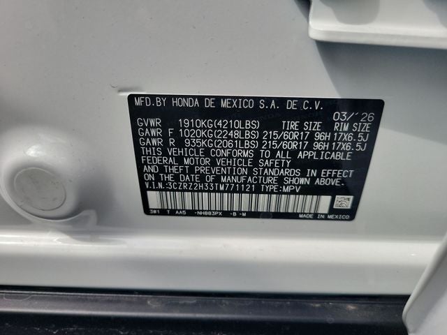 2026 Honda HR-V LX