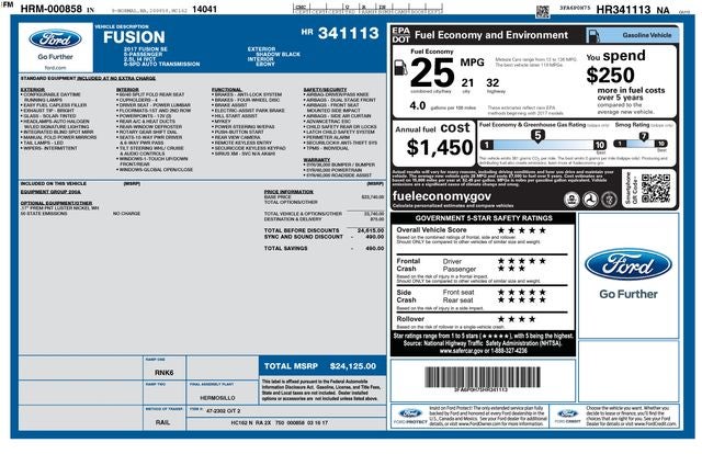 2017 Ford Fusion SE