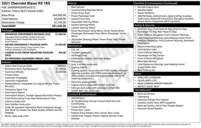 2021 Chevrolet Blazer RS