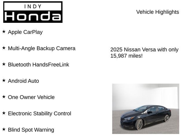 2025 Nissan Versa 1.6 SR