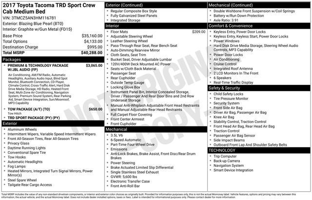 2017 Toyota Tacoma TRD Sport V6